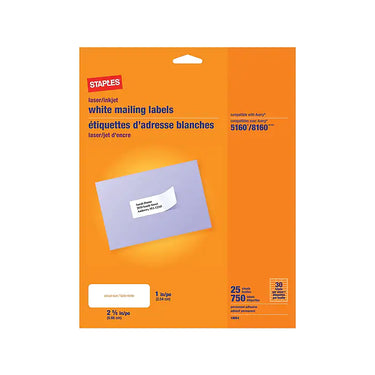 Staples Laser/Inkjet Address Labels, 1